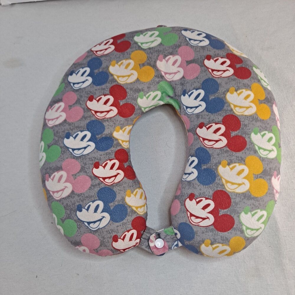 Disney Mickey Mouse Travel Neck Pillow for Airplane, Car and Office Comfortable